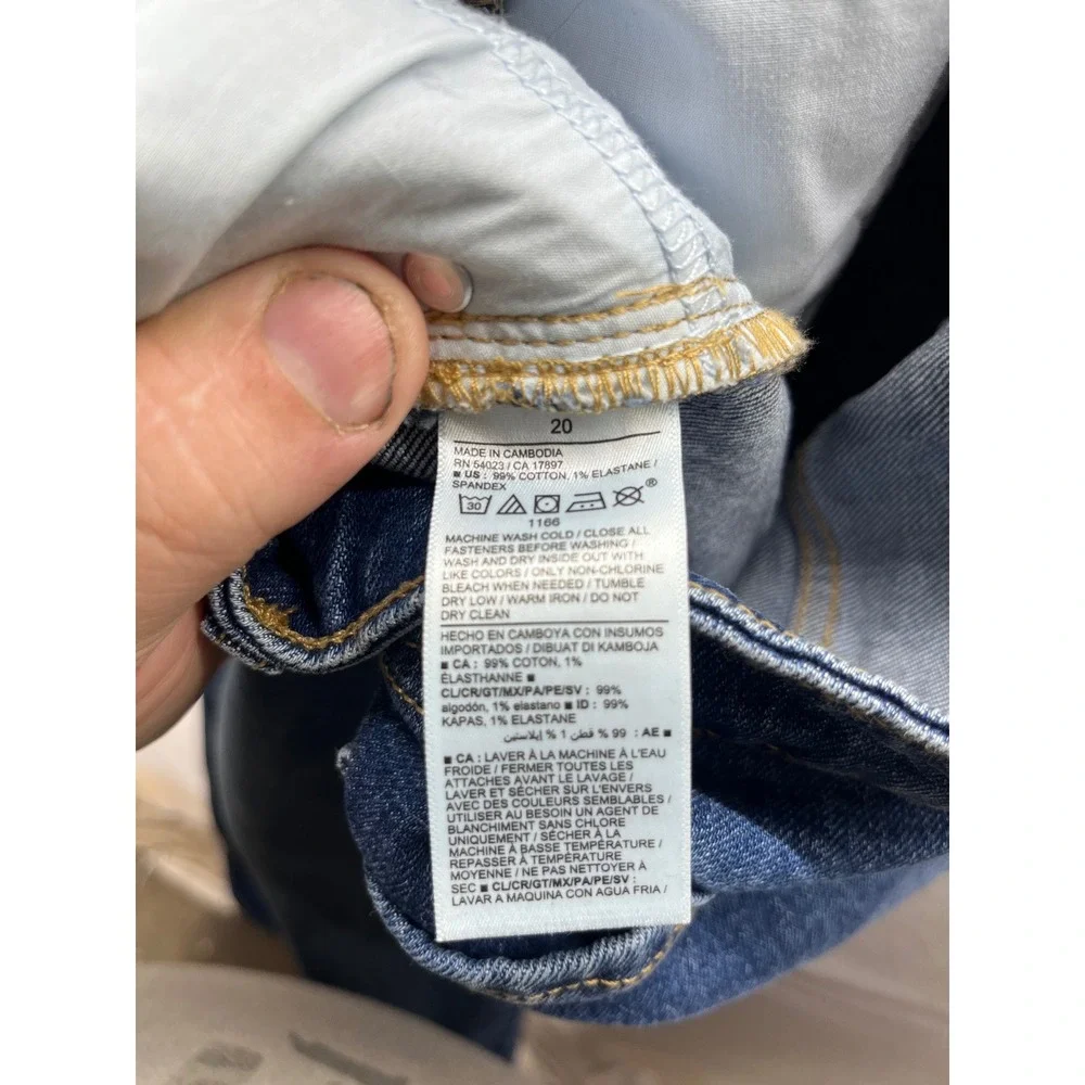 Old Navy O.G.‎ Straight Jeans Womens 20 Blue High Rise Stretch Denim 3345